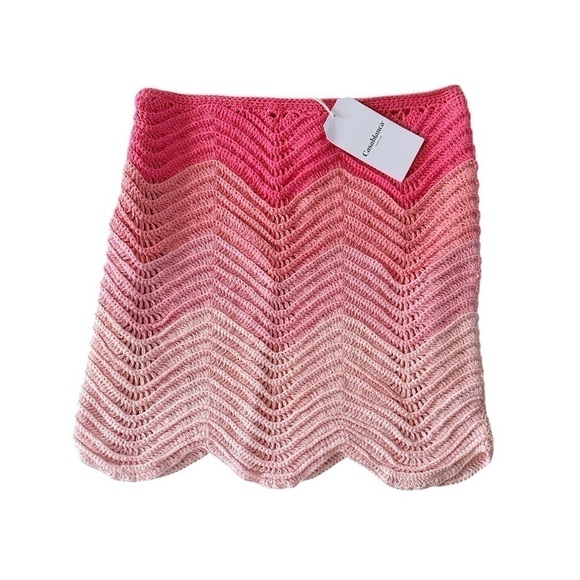 Casablanca Dresses & Skirts - Casablanca Tennis Club Gradient Pink Knit Crochet Skirt